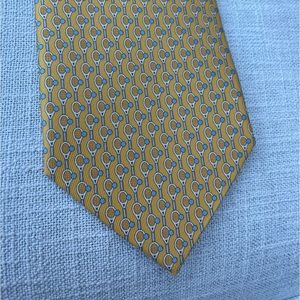 Salvatore Ferragamo silk tie with tennis 🎾 design